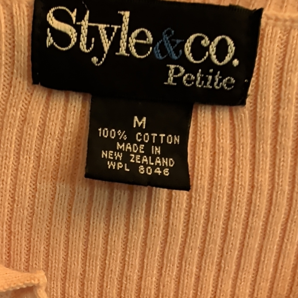 Style & Co. Pink Ribbed Blouse - Picture 3 of 3